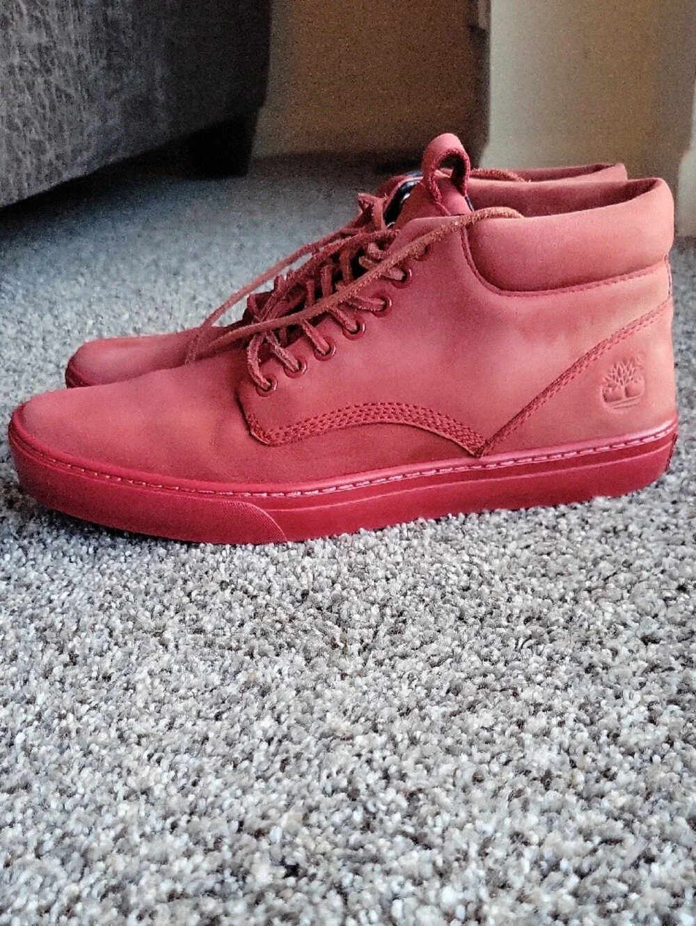 Timberland Men's Red Leather Chukka Boots